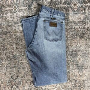 Wrangler Cowboy Cut 47macms Size 35x34 Light Blue Jeans